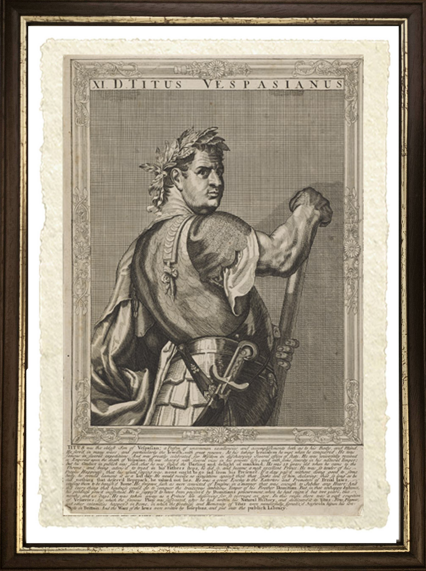 Titus, emperor of Rome. Line engraving by A. Sadeler