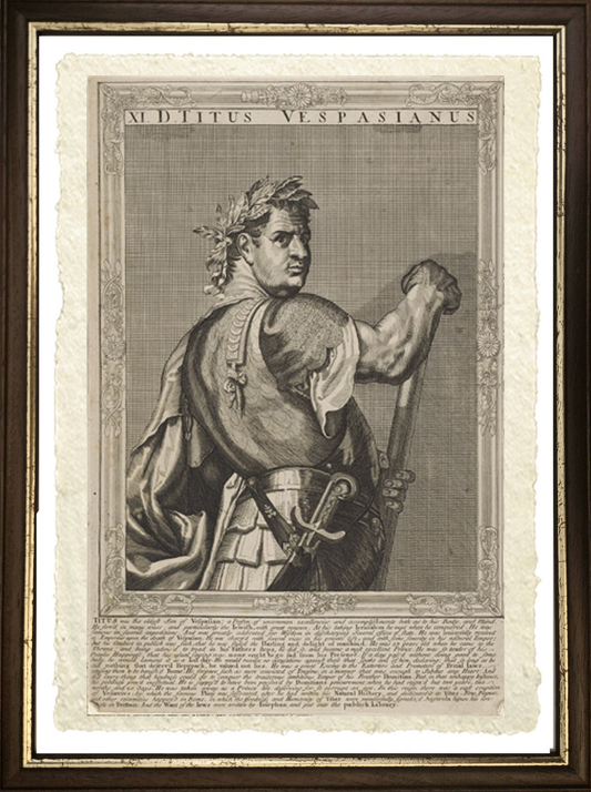 Titus, emperor of Rome. Line engraving by A. Sadeler