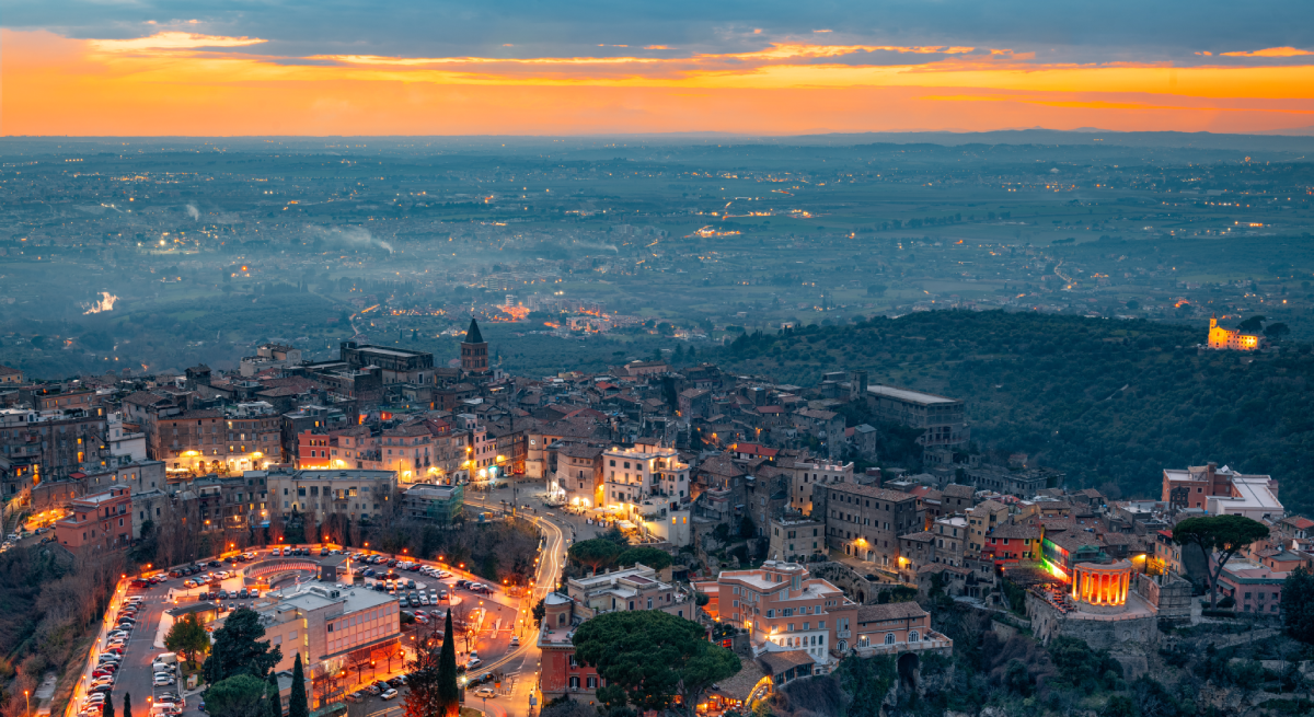 Tivoli at sunset, Rome