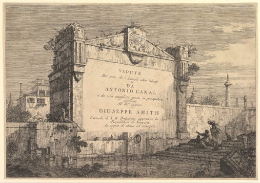Title plate of views - Giovanni Antonio Canal known as Canaletto