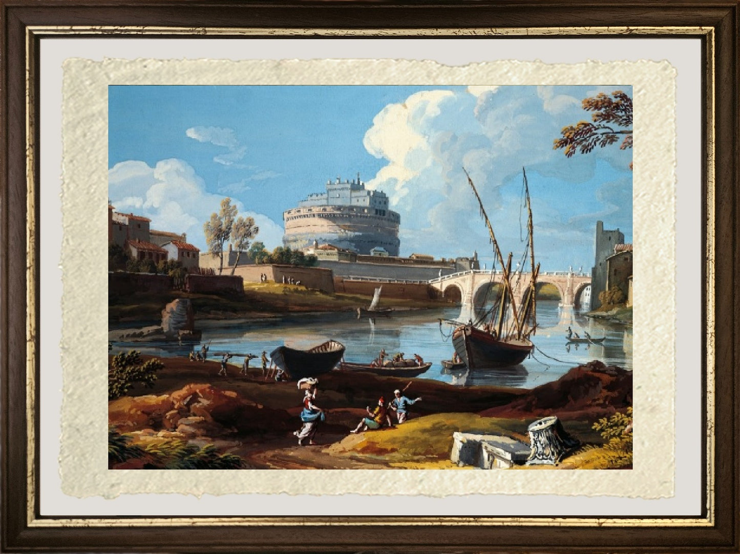 Tevere a Castel Sant'Angelo a Roma - Gaspare Vanvitelli - Gaspar van Wittel