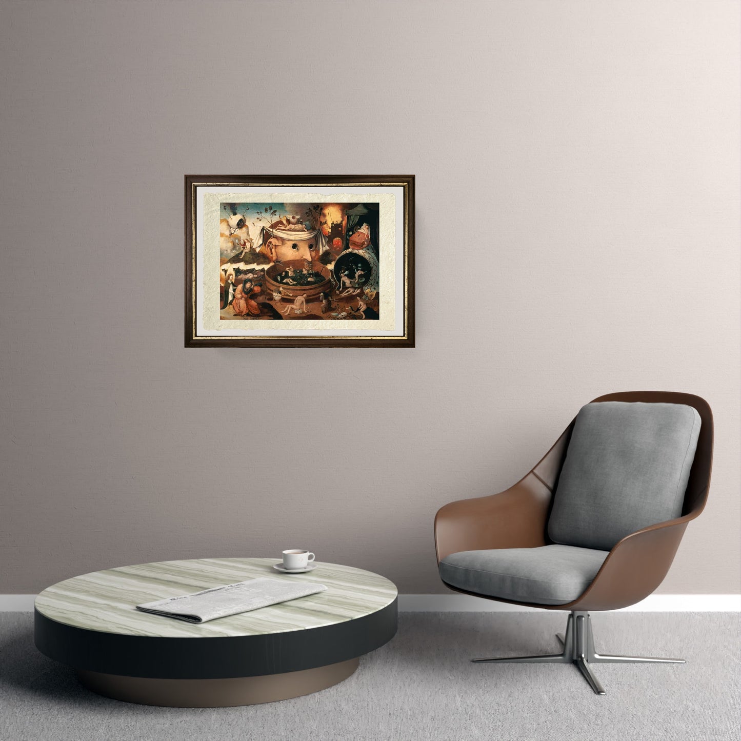 La visione di Tondalo di Hieronymus Bosch su pregiata carta Amalfi