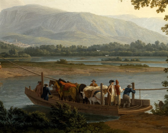 Traghetto sul Sele, di Jacob Philipp Hackert