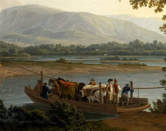 Traghetto sul Sele, di Jacob Philipp Hackert
