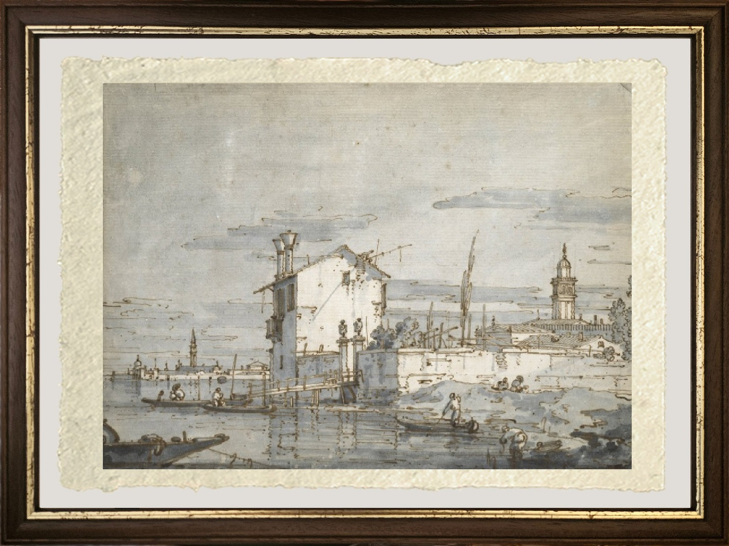 An island in the lagoon - Giovanni Antonio Canal known as Canaletto