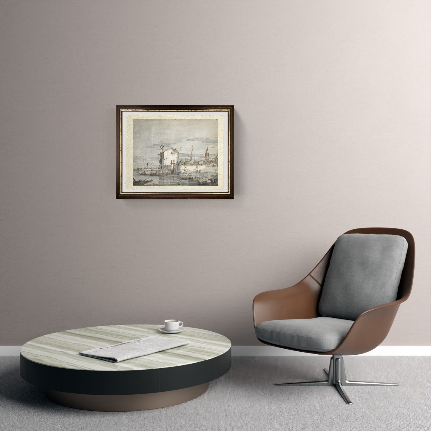 An island in the lagoon - Giovanni Antonio Canal known as Canaletto