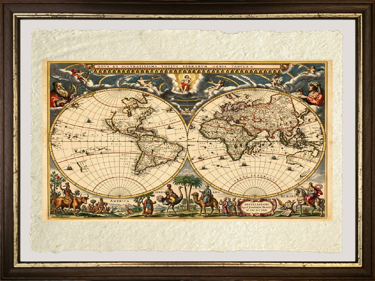 A New Map of the Whole World - Joan Blaeu