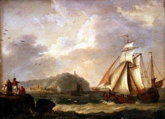 Una barca olandese che ritorna a riva - Jakob-Philipp Hackert