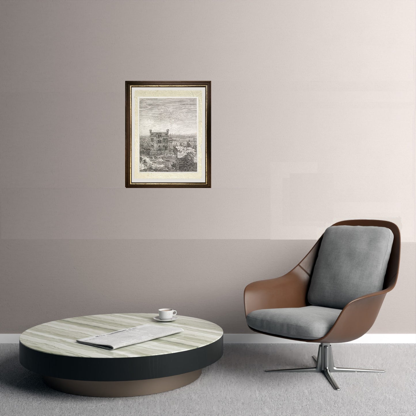 Una casa circondata da sei colonne - Giovanni Antonio Canal detto Canaletto