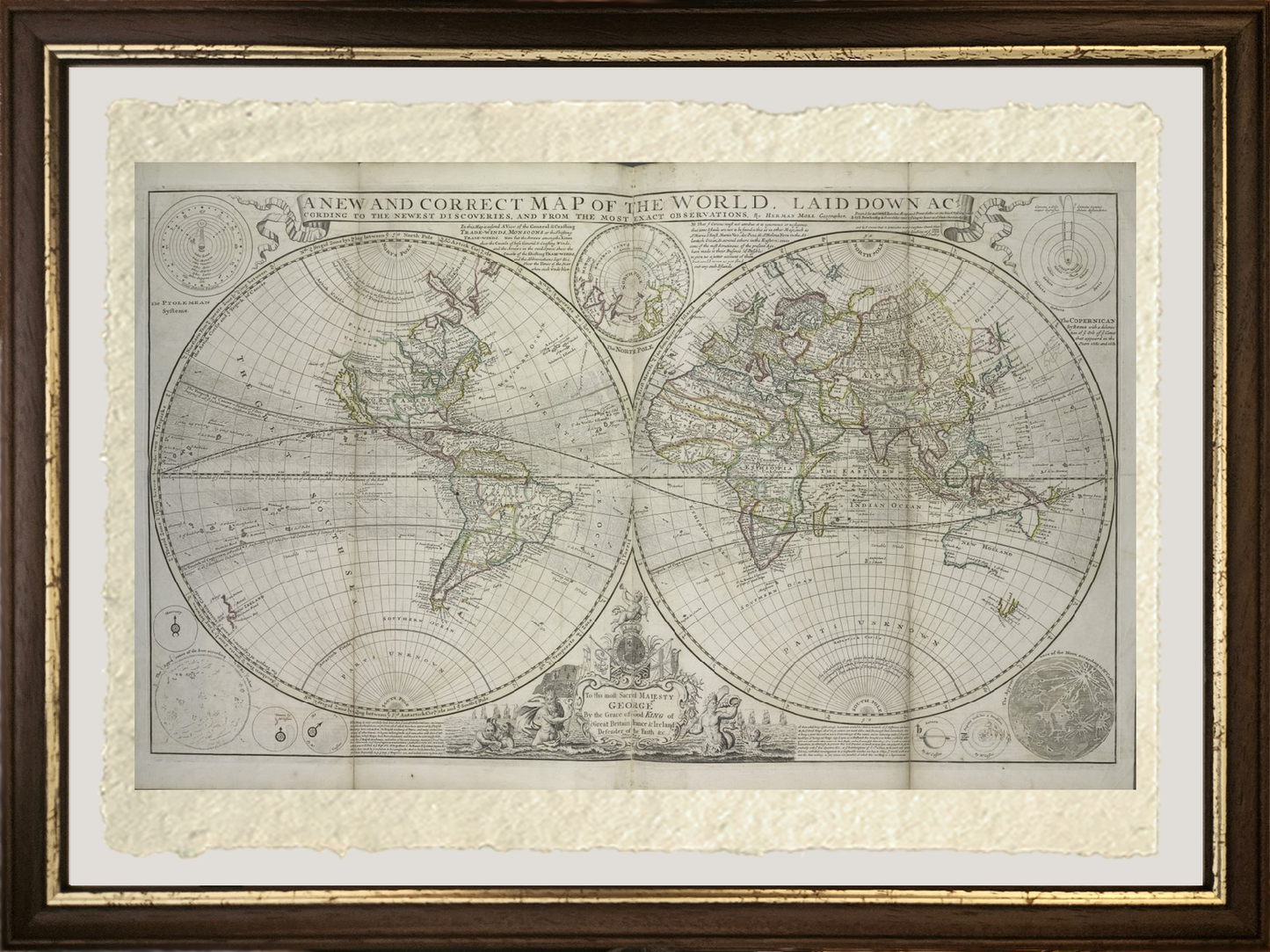 A New and Correct Map of the World - Hermann Moll