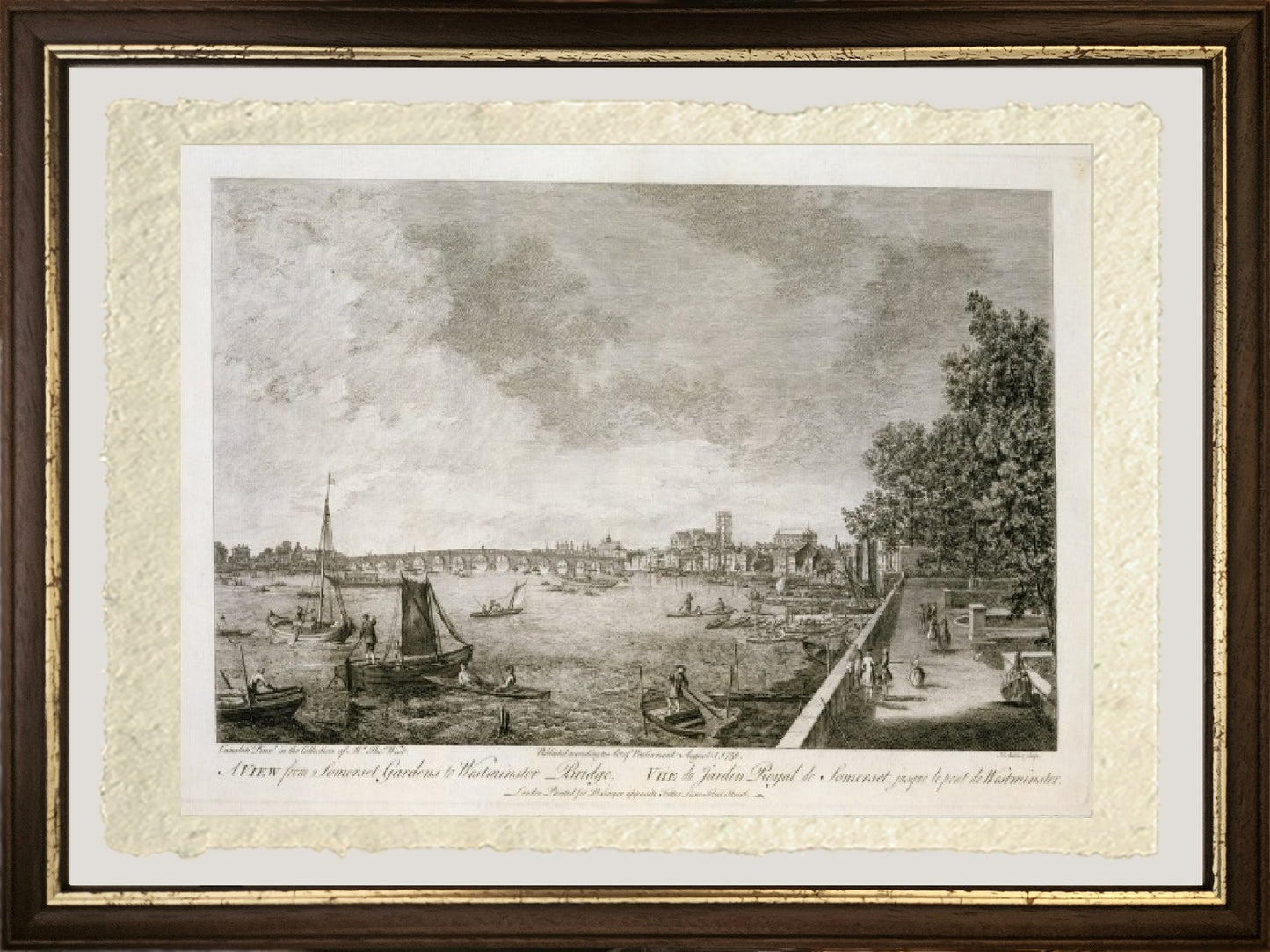 Una vista dai giardini di Somerset al ponte di Westminster - Giovanni Antonio Canal detto Canaletto