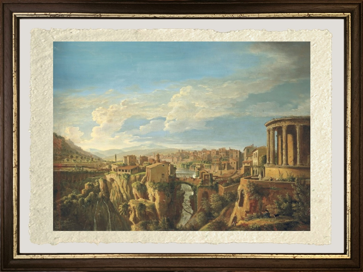 A View of Tivoli with the Temple of Vesta - Gaspare Vanvitelli - Gaspar van Wittel