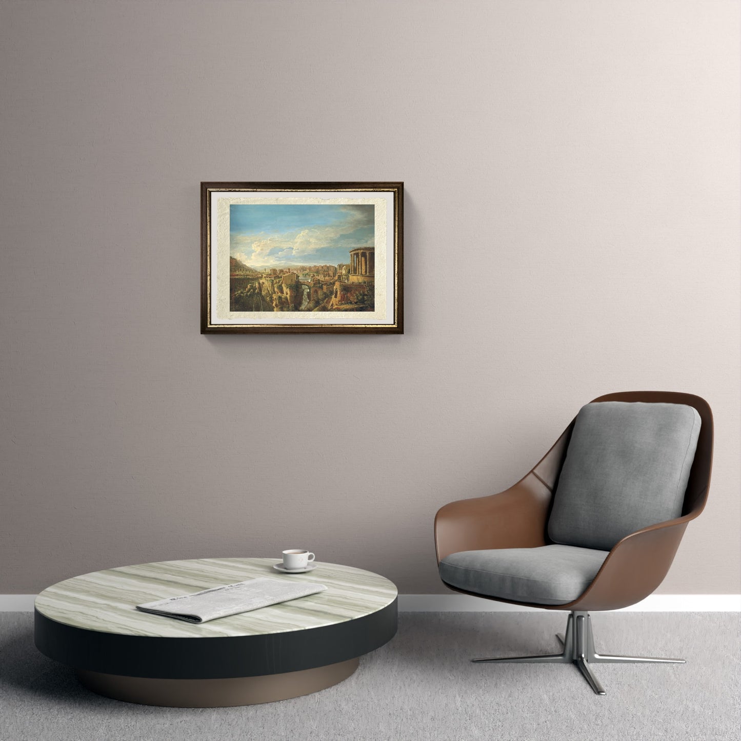 A View of Tivoli with the Temple of Vesta - Gaspare Vanvitelli - Gaspar van Wittel