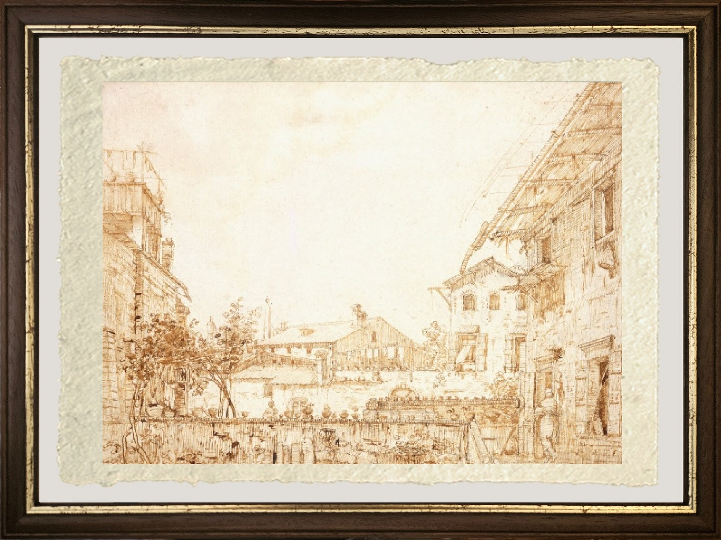 Una vista di una terrazza a Padova - Giovanni Antonio Canal detto Canaletto