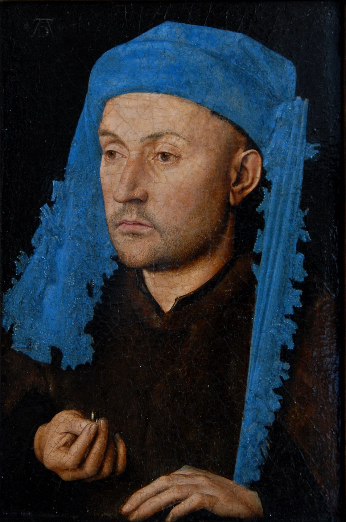 L'uomo con anello - Jan van Eyck su pregiata carta Amalfi