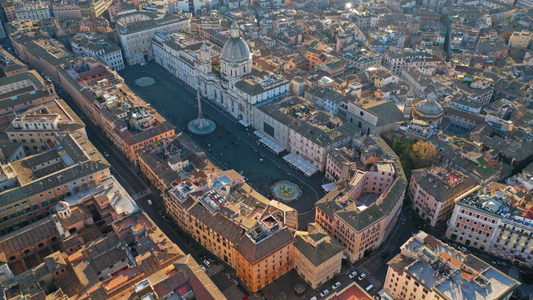 Aerial view of Piazza Navona, Rome