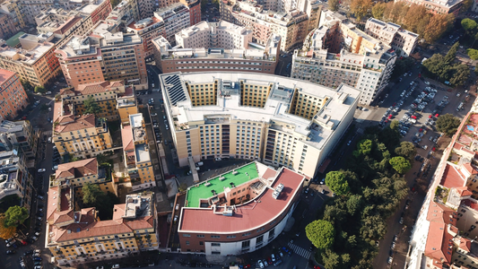 Aerial view of Prati, Rome