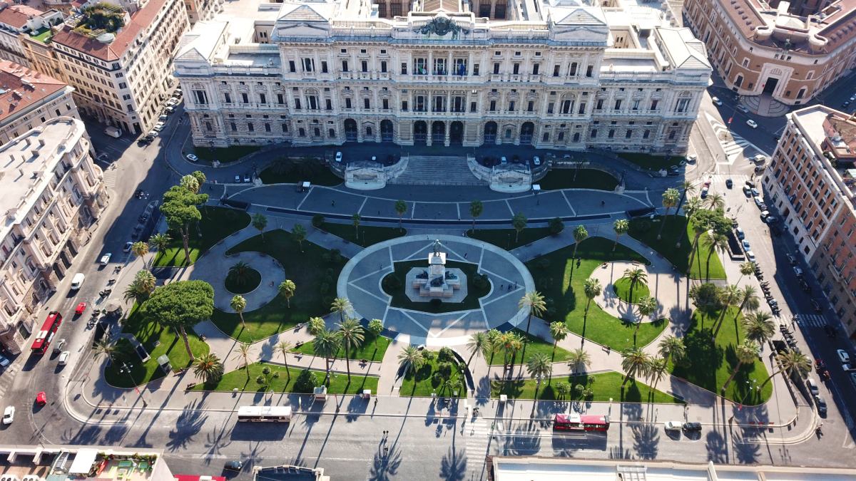 View of Piazza Cavour and the Court of Cassation, Rome