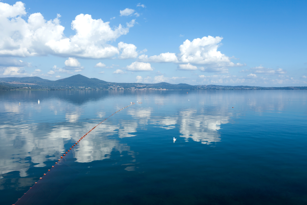 Panoramic view of Lake Bracciano, Rome