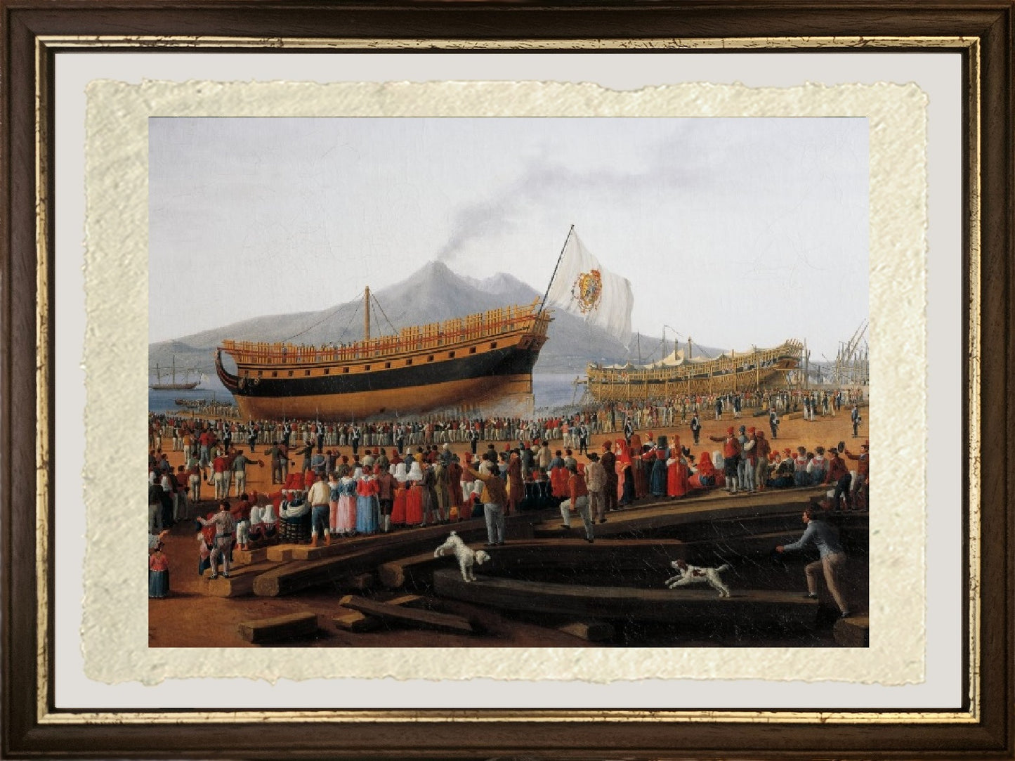 Varo di una nave nel cantiere navale di Castellammare di Stabia - Jakob-Philipp Hackert