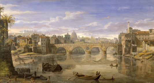 Veduta Ponte Sisto, Roma - Gaspare Vanvitelli - Gaspar van Wittel
