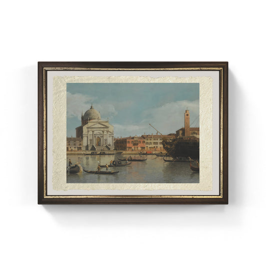 Veduta delle Chiese del Redentore e di San Giacomo di Giovanni Antonio Canal detto Canaletto su carta Amalfi