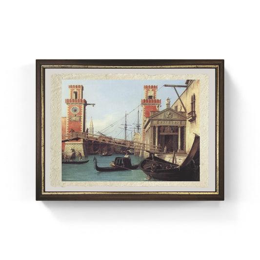 Veduta dell'Ingresso all'Arsenale su carta Amalfi di Giovanni Antonio Canal detto Canaletto