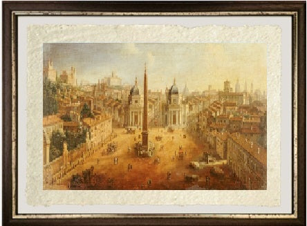 Veduta Piazza del Popolo, Roma -  Gaspare Vanvitelli - Gaspar van Wittel