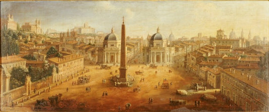 Veduta Piazza del Popolo, Roma -  Gaspare Vanvitelli - Gaspar van Wittel