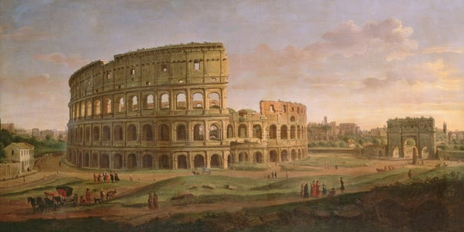 Veduta del Colosseo con l'arco di Costantino, c.1716 - Gaspare Vanvitelli - Gaspar van Wittel