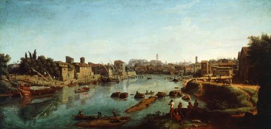 View of the Tiber - Gaspare Vanvitelli - Gaspar van Wittel