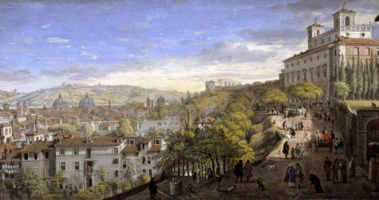 View of the Villa Medici, Rome - Gaspare Vanvitelli - Gaspar van Wittel