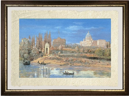 Vista di Castel Sant'Angelo e del Vaticano dai Prati di Castello - Gaspare Vanvitelli - Gaspar van Wittel