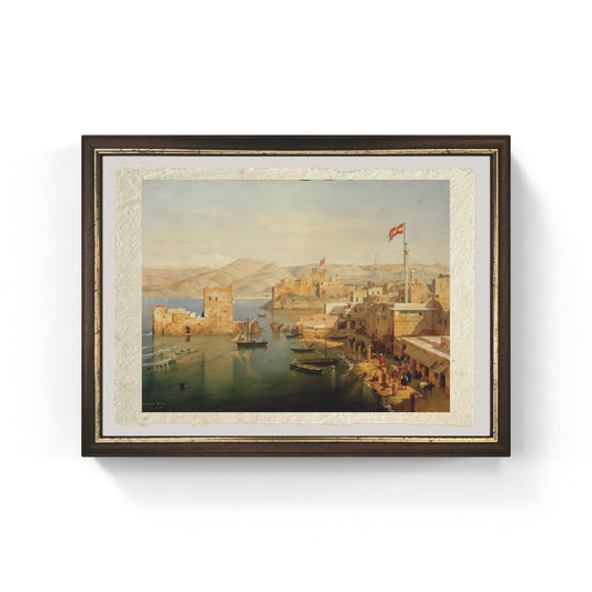 Veduta del porto di Beirut di Leander Russ su carta Amalfi