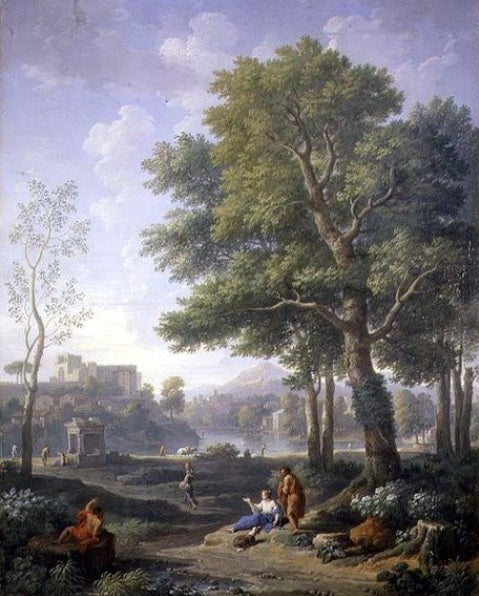 Veduta Capriccio con un belvedere - Jan Frans van Bloemen