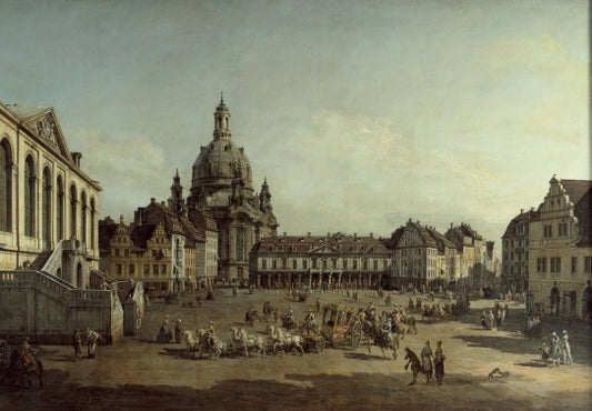 Veduta del Neumarkt a Dresda dal Jüdenhofe, 1749 - Bernardo Bellotto