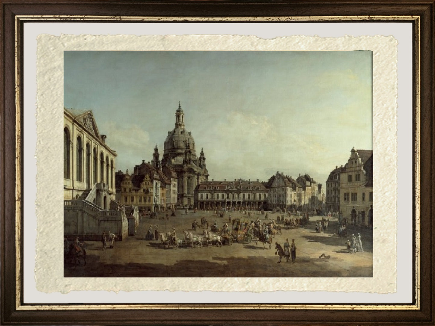 Veduta del Neumarkt a Dresda dal Jüdenhofe, 1749 - Bernardo Bellotto