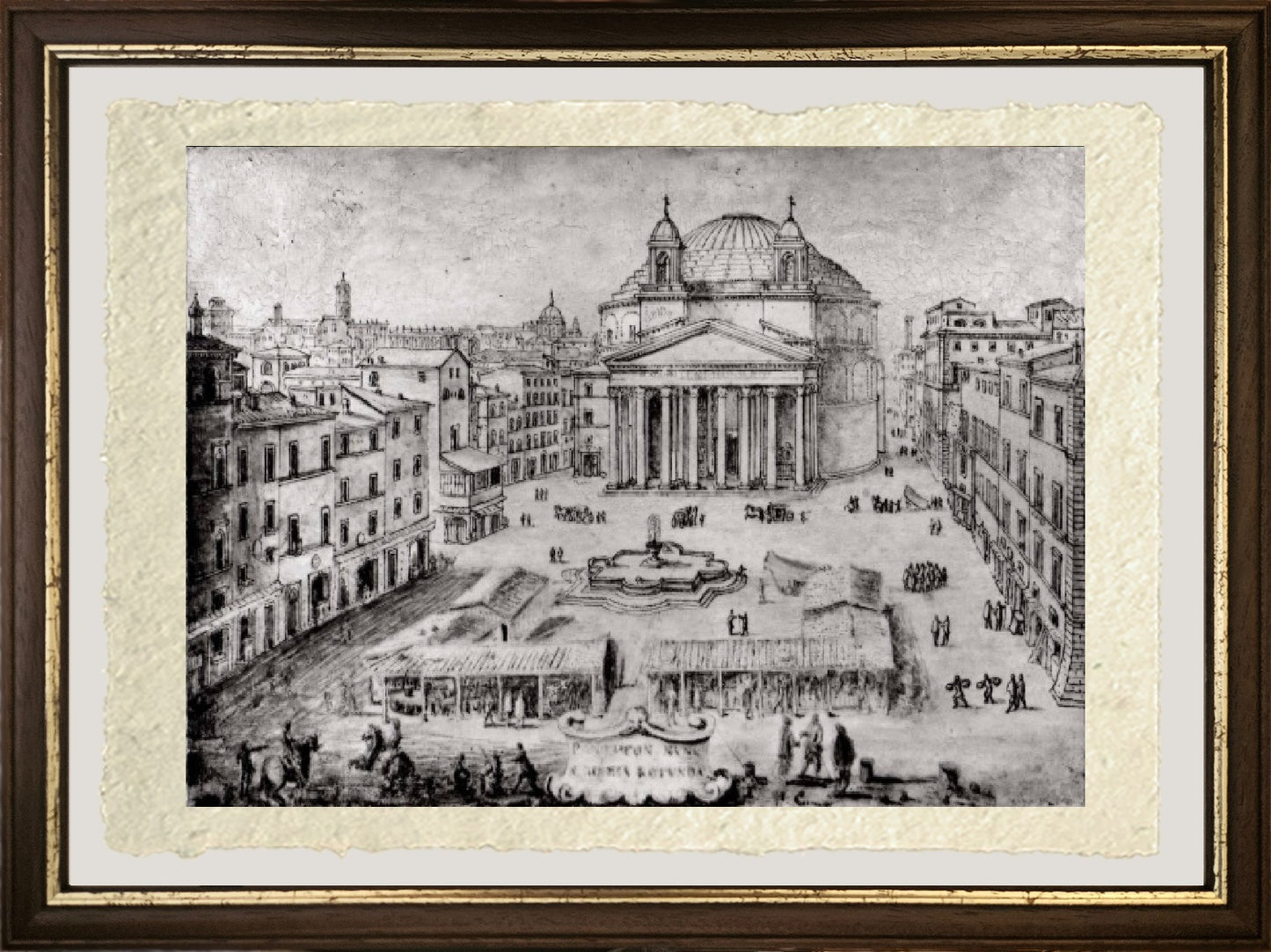 Veduta del Pantheon, Roma, primi anni 1670 - Lievin Cruyl