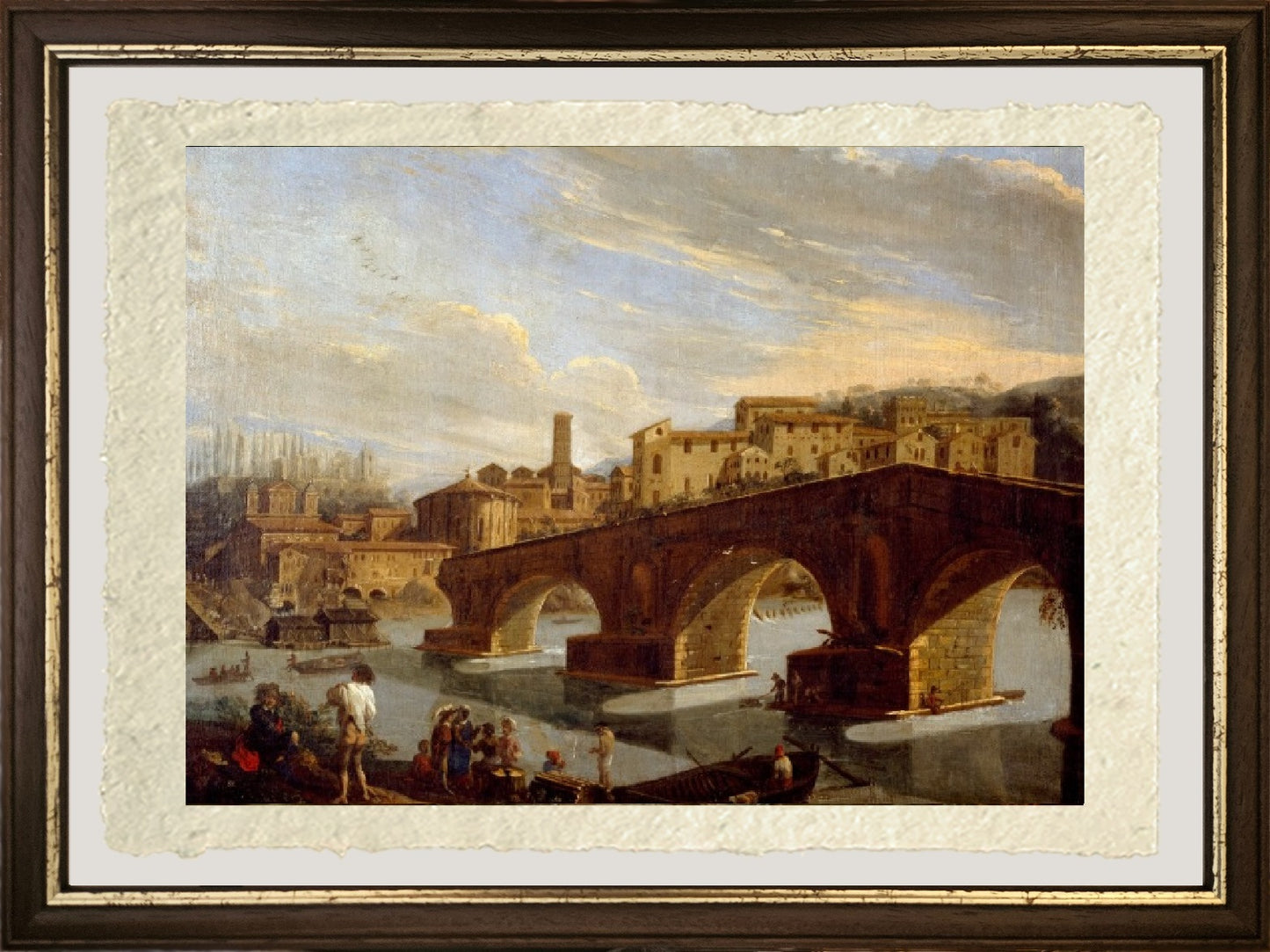 View of the Tiber at the level of the Ponte Rotto in Rome - Gaspare Vanvitelli - Gaspar van Wittel