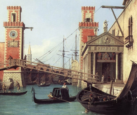 View of the entrance to the arsenal - Giovanni Antonio Canal known as Canaletto