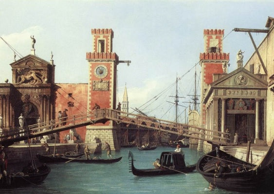 View of the entrance to the Arsenal - Giovanni Antonio Canal known as Canaletto