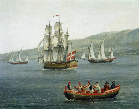 Veduta delle navi nello Stretto di Messina - Jakob-Philipp Hackert