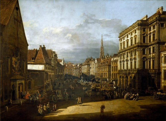 Veduta del mercato della farina a Vienna - Bernardo Bellotto
