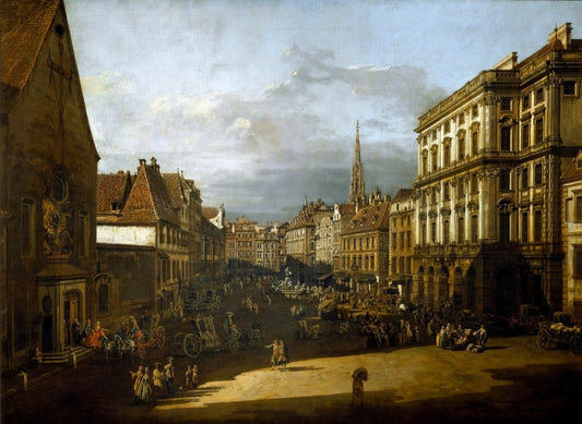Veduta del mercato della farina a Vienna - Bernardo Bellotto