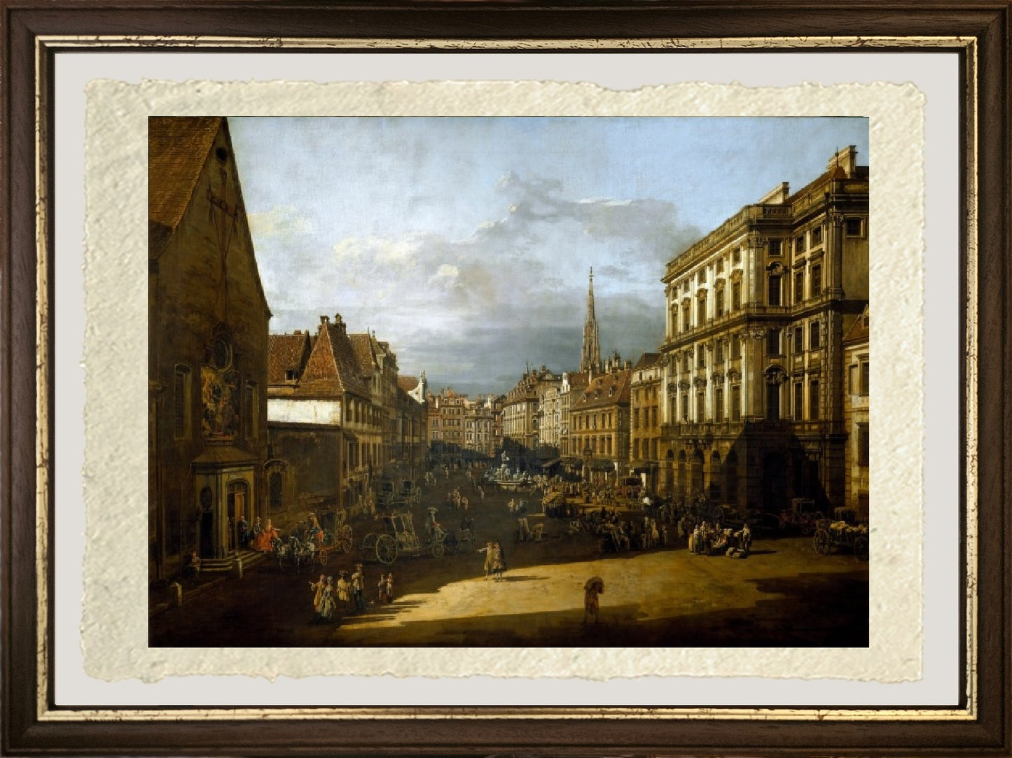 Veduta del mercato della farina a Vienna - Bernardo Bellotto