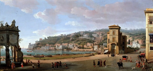 View of the Chiaia district, Naples - Gaspare Vanvitelli - Gaspar van Wittel