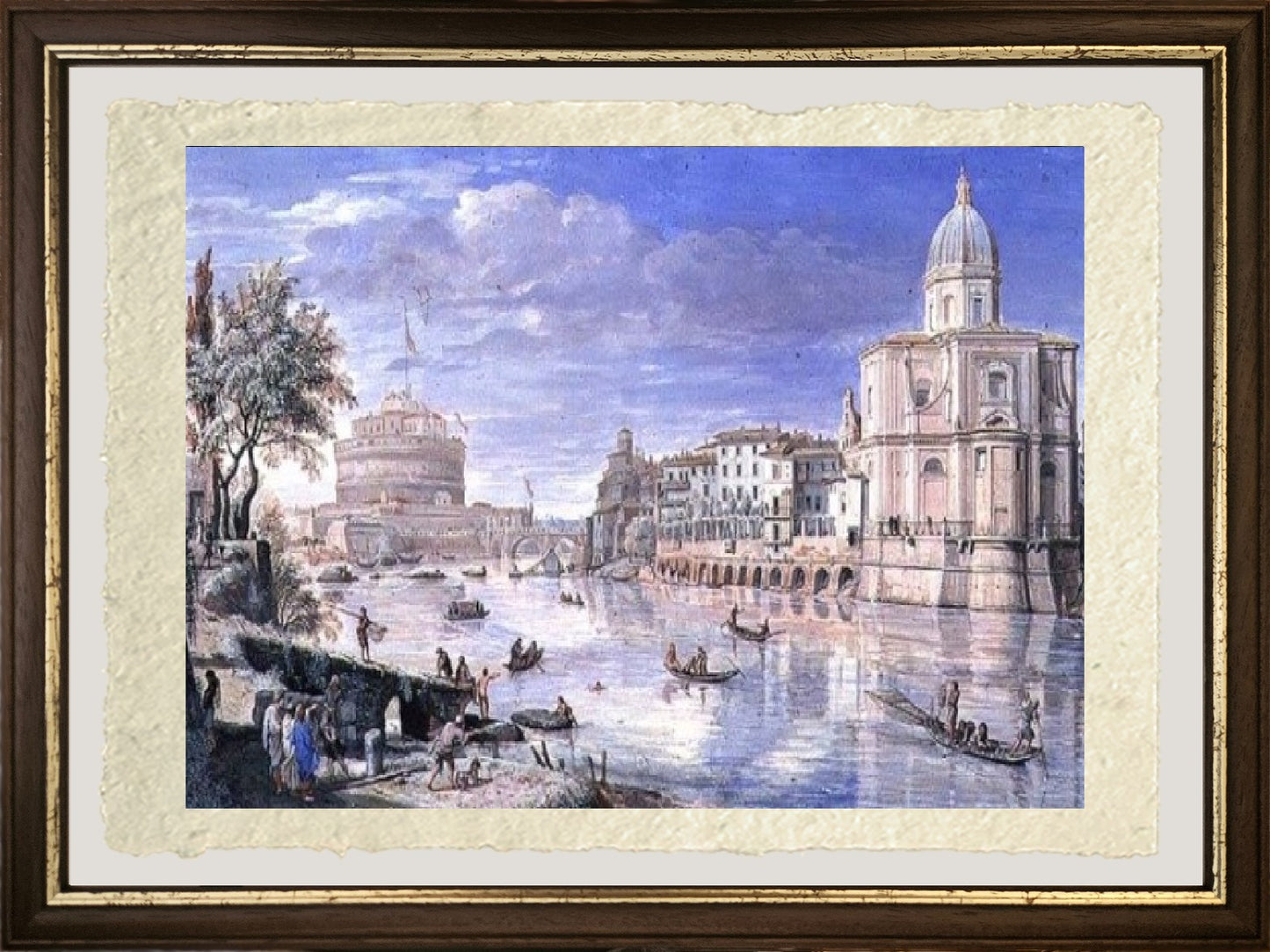 Veduta di Castel Sant'Angelo, Roma - Gaspare Vanvitelli - Gaspar van Wittel