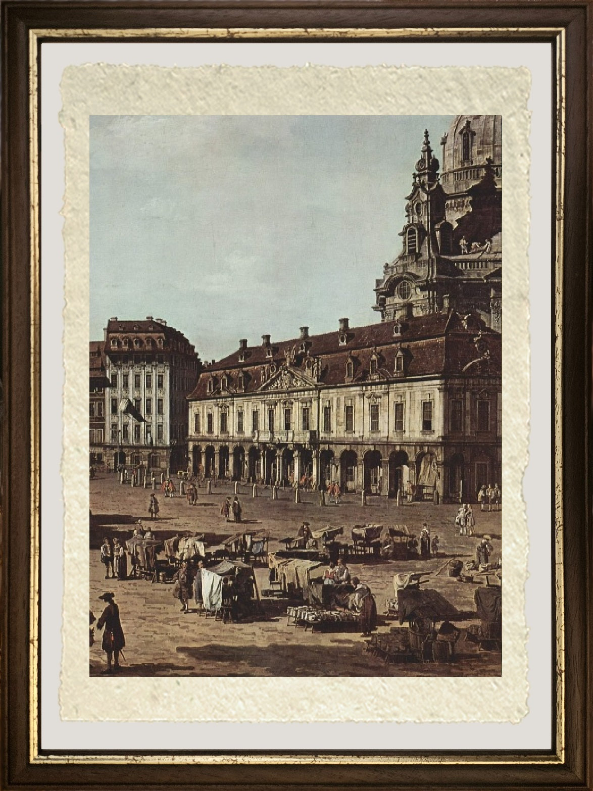 Veduta di Dresda, Il Neumarkt dalla Moritzstraße - Bernardo Bellotto