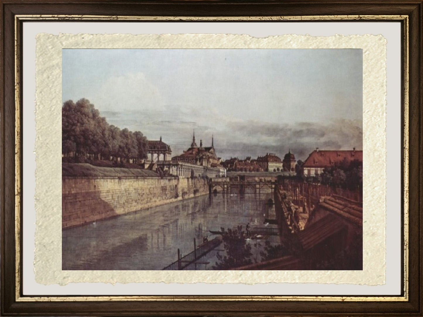 Veduta di Dresda, Il vecchio Fossato dello Zwinger - Bernardo Bellotto