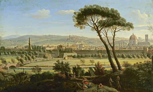 Veduta di Firenze dalla strada di Bologna - Gaspare Vanvitelli - Gaspar van Wittel